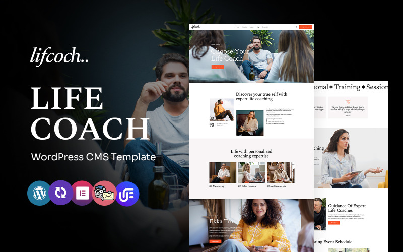 lifcoch - Life Coaching Wielofunkcyjny WordPress Elementor Theme