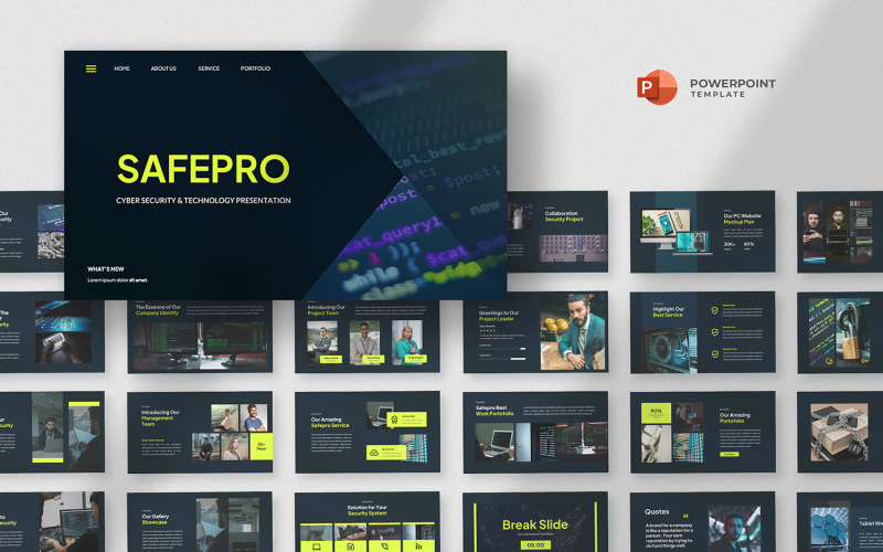 Safepro – Cyber Security Powerpoint sablon