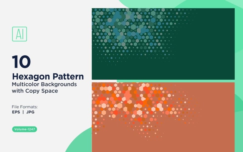 Colorful Hexagon of Various Sizes Versatile Pattern Background 1247