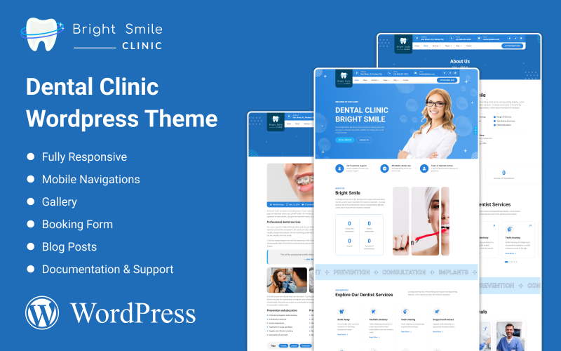 Brightsmile - WordPress-Theme für Zahnkliniken