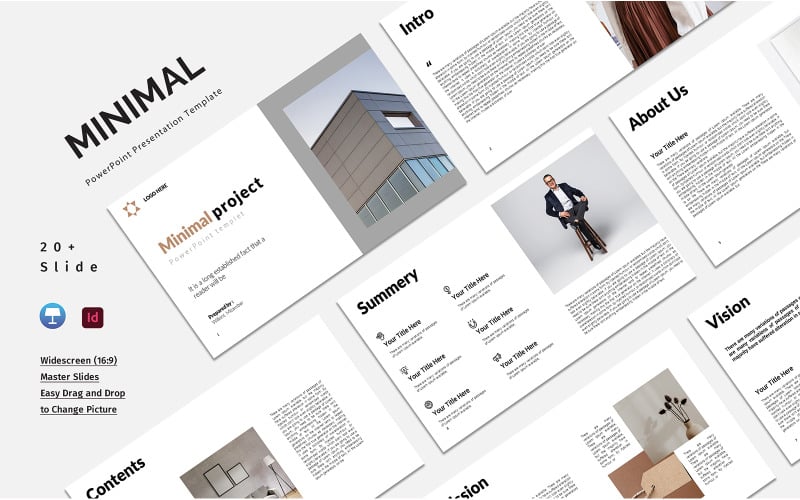 Minimal Project keynote Presentation template