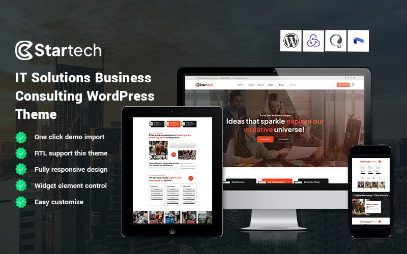 Startech - IT Solutions Business Consulting WordPress-tema