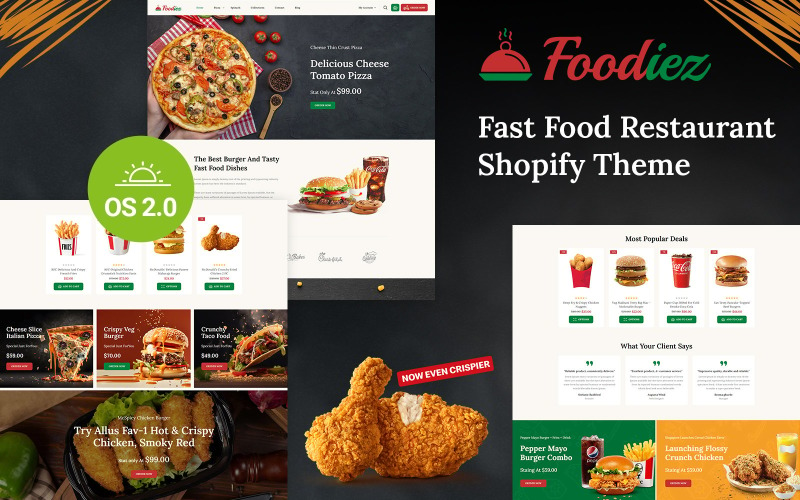 Foodiez – Responsives Shopify 2.0-Theme für Restaurants und Lebensmittelgeschäfte