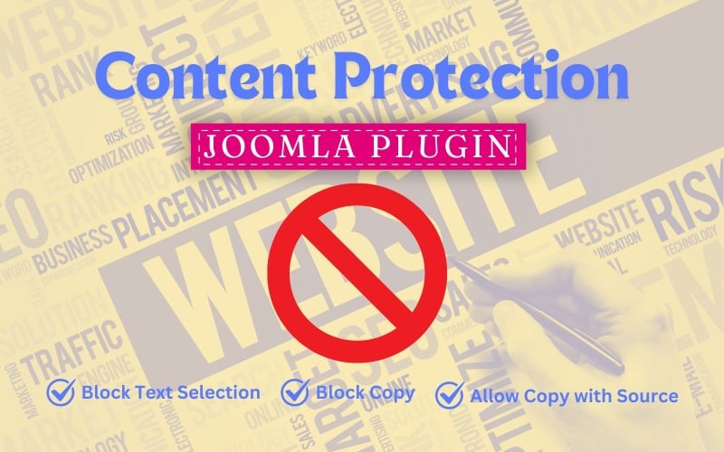 Plugin de protección de contenido para Joomla