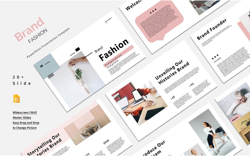 Brand Fashion Google Slide template