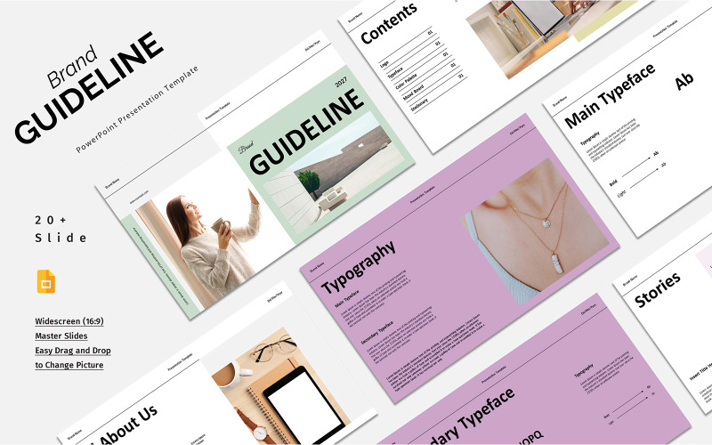 Brand Guideline Google Slide  presentation template