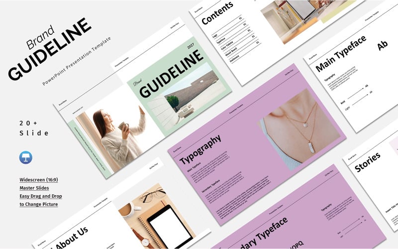 Brand Guideline keynote presentation template