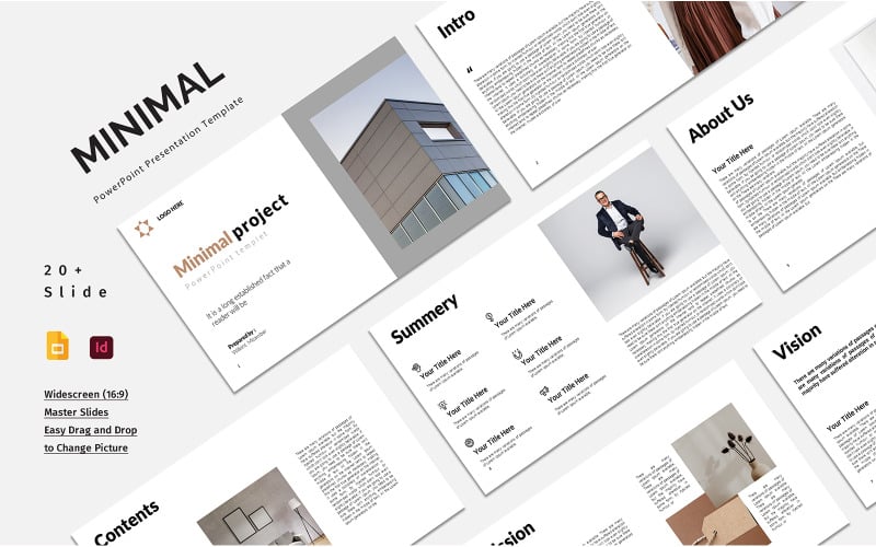 Minimal Project Google Slide Presentation template