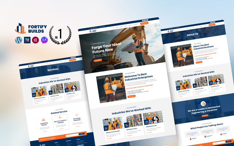Fortify Builds Modello Elementor di costruzione