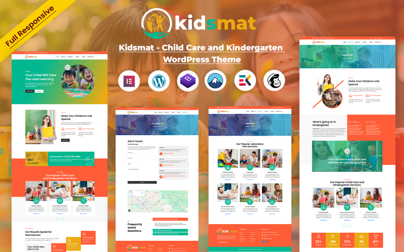 Kidsmat – Gyermekfelügyelet és óvoda WordPress téma