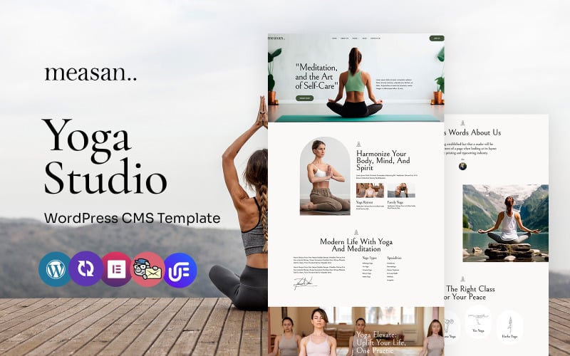 Measan - Thème WordPress Elementor polyvalent pour studio et cours de yoga