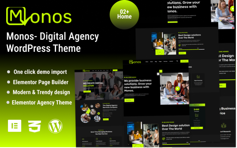 Monos - Digitaal Agentschap WordPress Thema