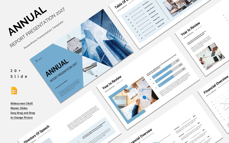 Annual Business report google slide presentation