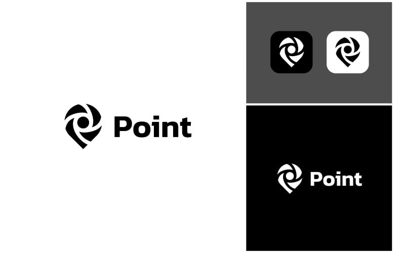 Point Location Pin Map Logo