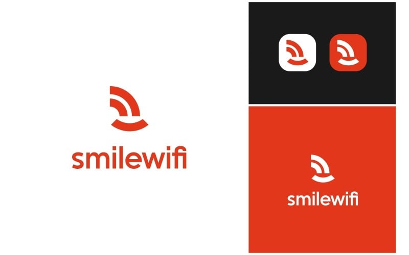 Logo de sourire sans fil Signal Wifi