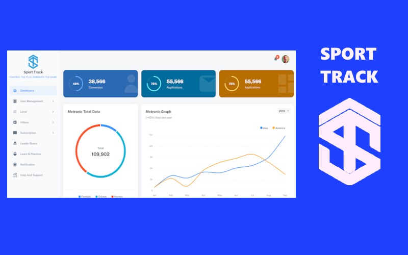 Administrační panel SportTrack – Next.js