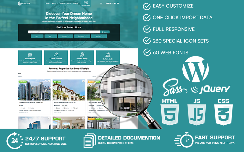 Estora - Real Estate WordPress Theme