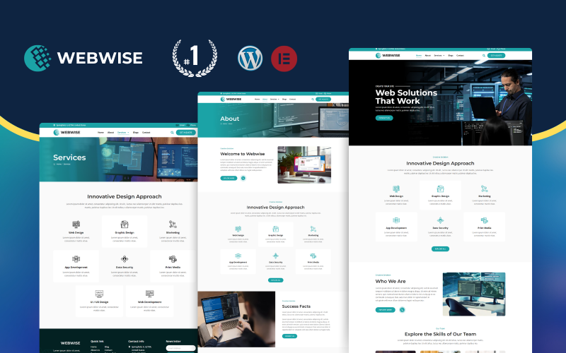 Webwise Digitale Oplossing en Marketing Wordpress Elementor Sjabloon