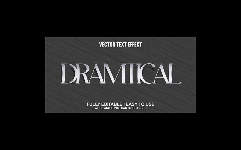 Dramtical Fully Editable Vector 3D Text Effect