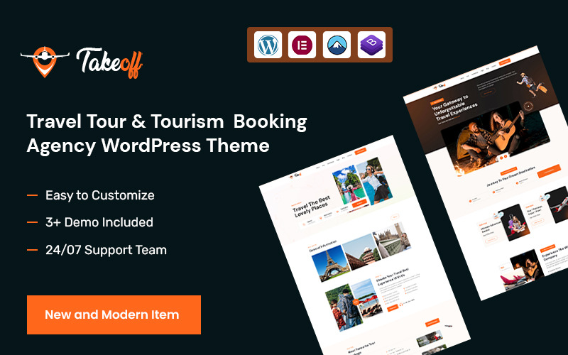 Takeoff – Tema WordPress para agencias de reservas de viajes, tours y turismo