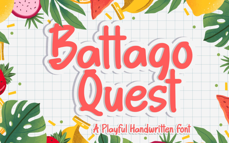 Battago Quest a Playful Handwritten Font