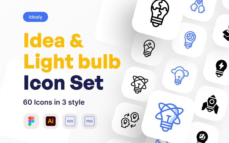 Idea & Lightbulb Icon Set