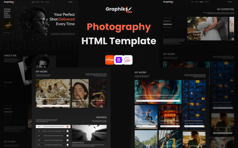 Graphiks - HTML-шаблон портфолио фотографий