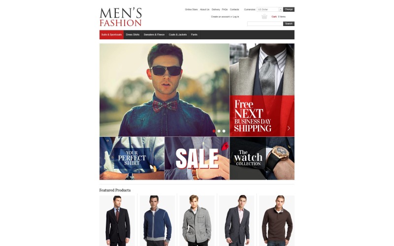 Plantilla VirtueMart de moda masculina