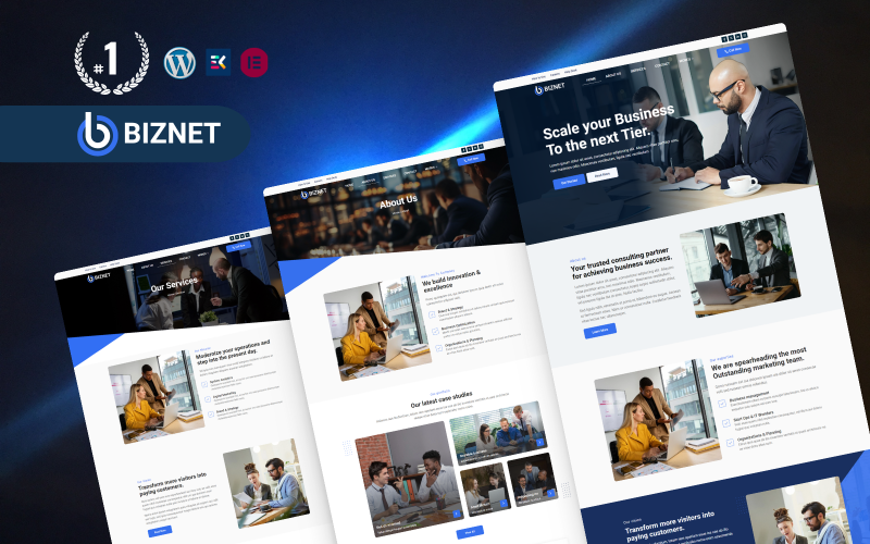 Biznet Business Consultatie WordPress Elementor-sjabloon