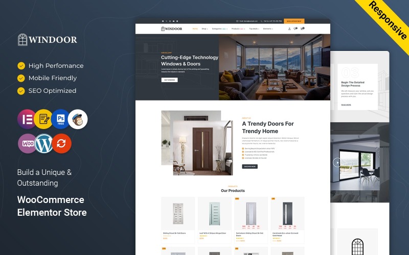 Windoor - Pencere ve Kapı Hizmetleri WordPress WooCommerce Teması