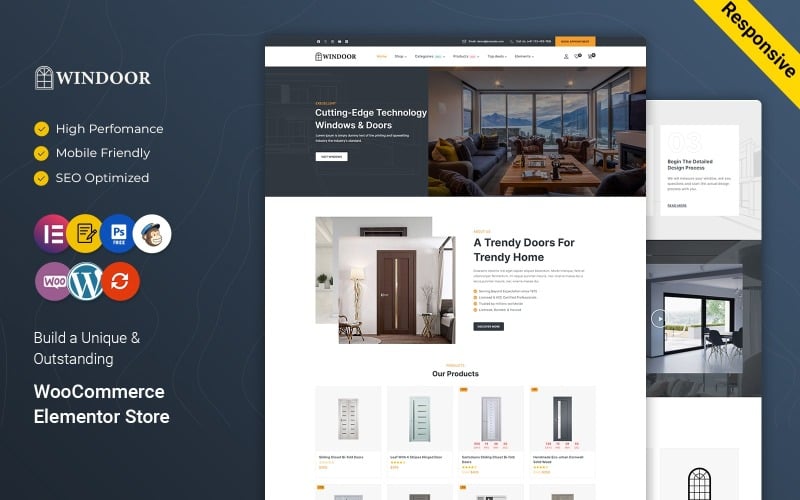 Windoor  - Windows & Doors Services WordPress WooCommerce Theme