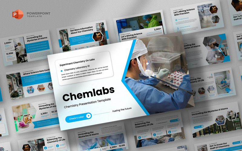 Chemlabs - Chemie Lab Powerpoint-sjabloon