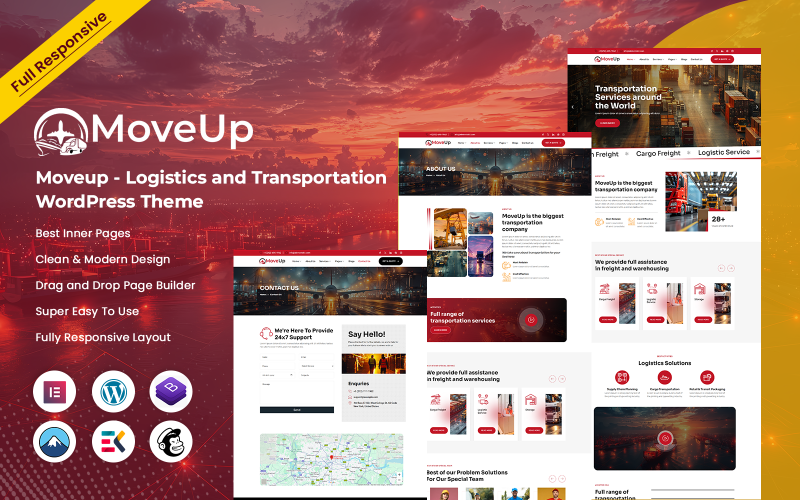 Moveup - WordPress тема «Логистика и транспорт»