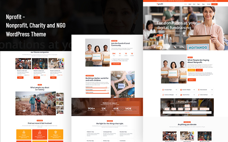 Nprofit - Tema WordPress para organizações sem fins lucrativos, de caridade e ONGs