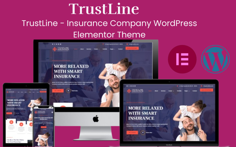 TrustLine – Biztosítótársaság WordPress Elementor téma