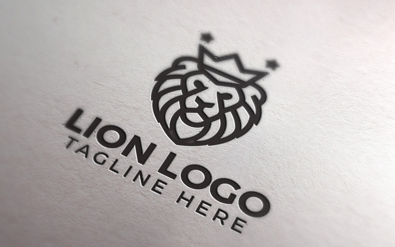 Lion Logo Mascot Logo Exempel Logotyp