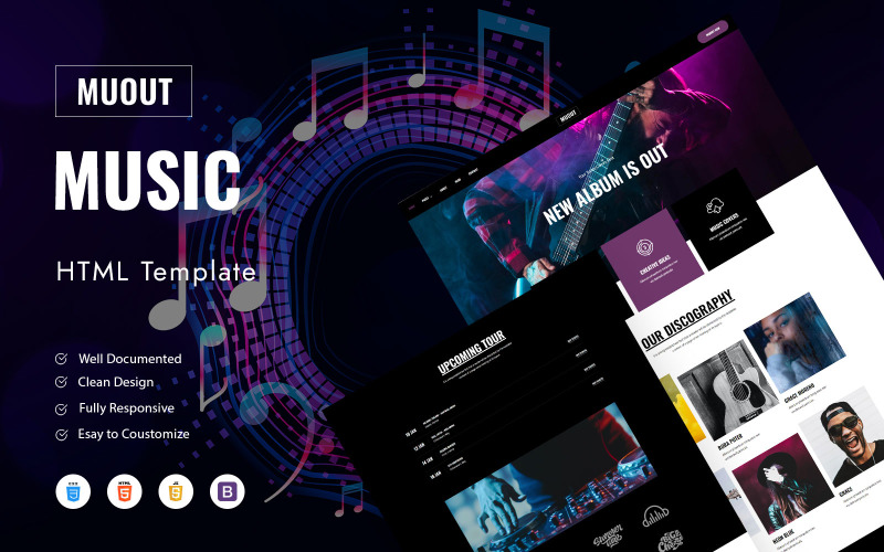 Muout – Musikfestival HTML-mall