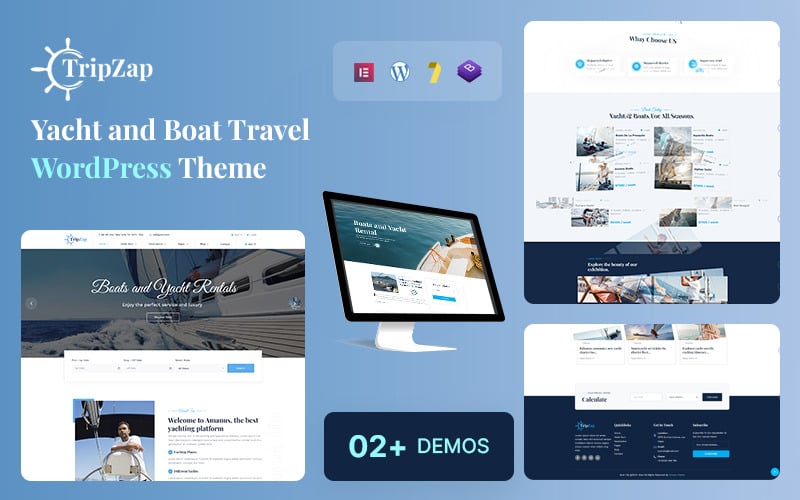 Tripzap – Thème WordPress pour les voyages et locations de yachts, de yachting et de bateaux