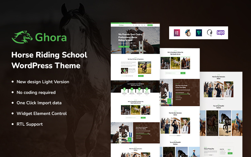 Ghora - Tema WordPress per equitazione