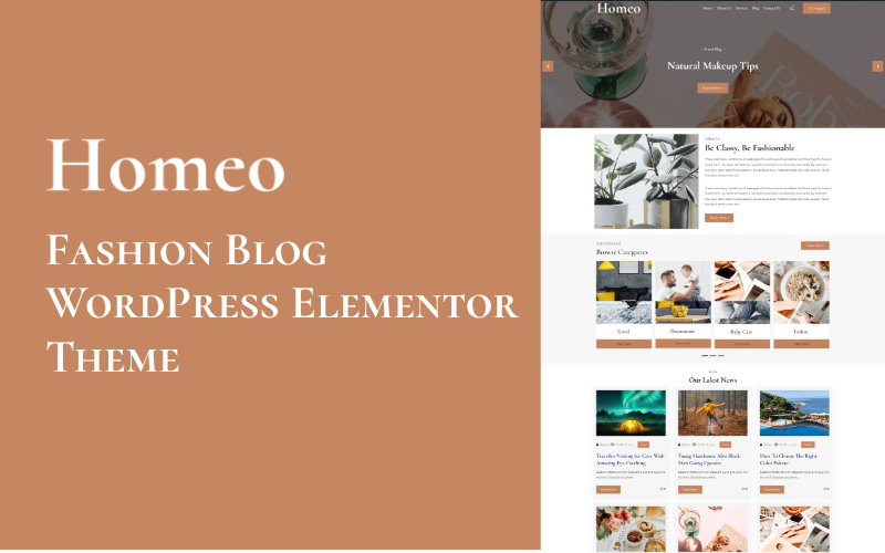 Homeo - Modeblog WordPress Elementor-thema