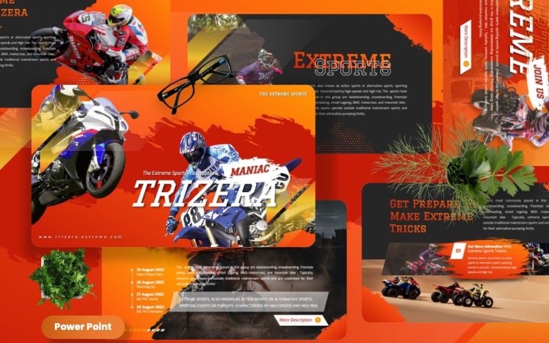 Trizera - Extreme Sport Powerpoint-sjablonen