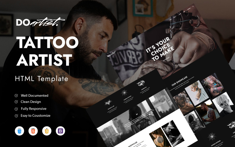 Doartist - Modello HTML per tatuatori