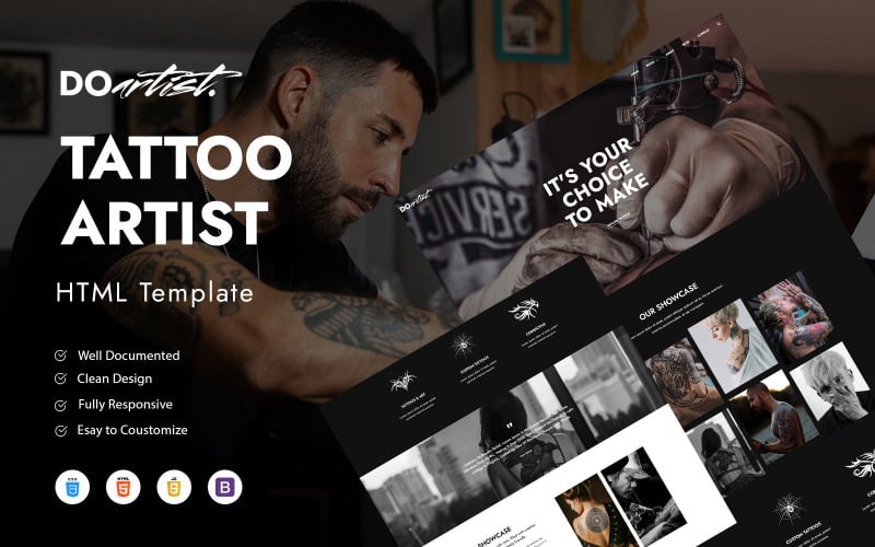 Doartist - Modelo HTML de tatuador