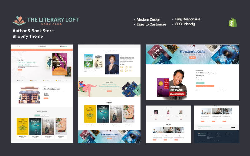 The Literary Loft - Autorzy i księgarnia Motyw Shopify