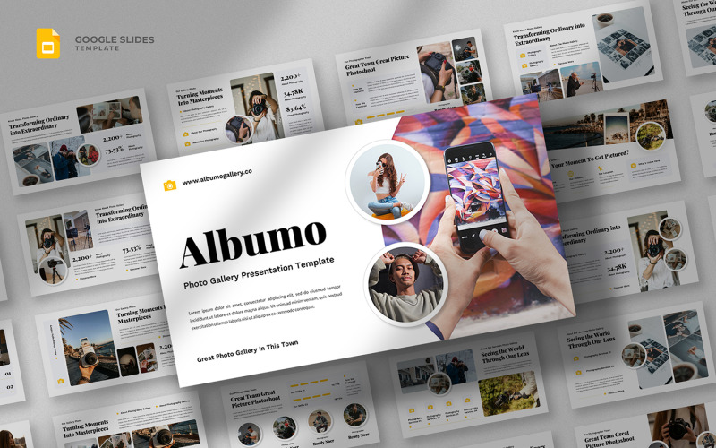 Albumo - Plantilla de Google Slides para galería de fotografías