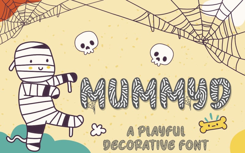 Mummyd a Playful Decorative Font