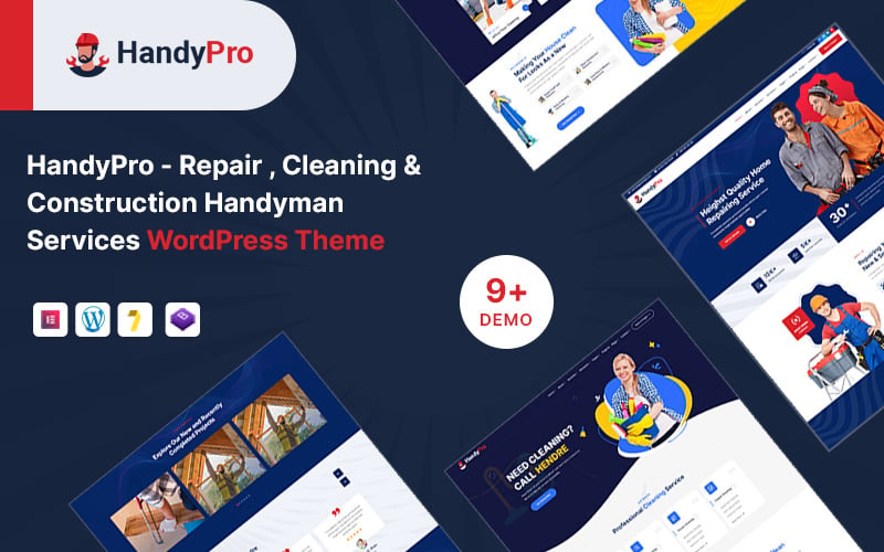 HandyPro - Reparo, Limpeza e Construção Serviços de Handyman WordPress Theme