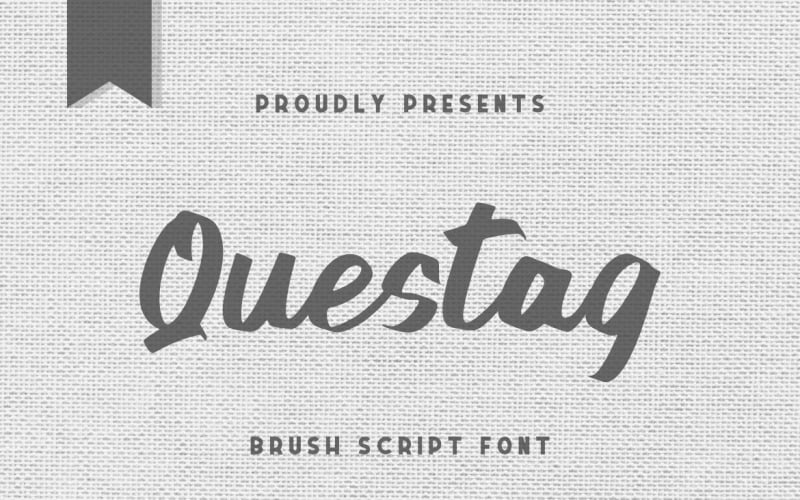 Questag a New Brush Script Premium Font