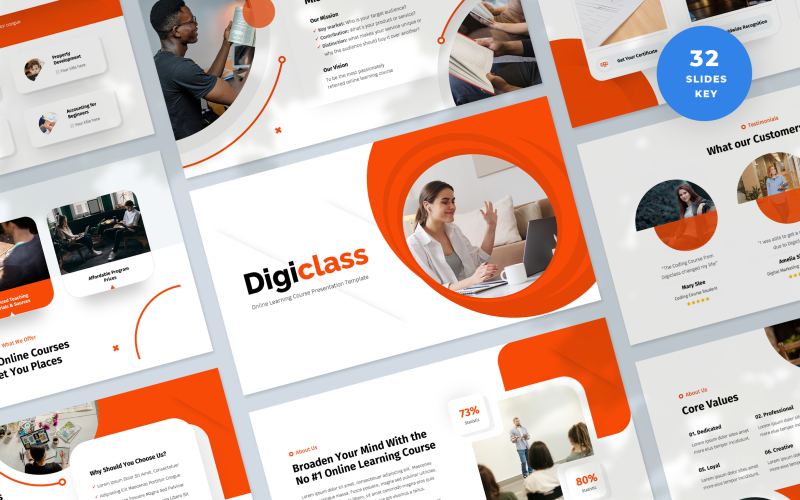 Modello di presentazione della lezione online DigiClass Keynote