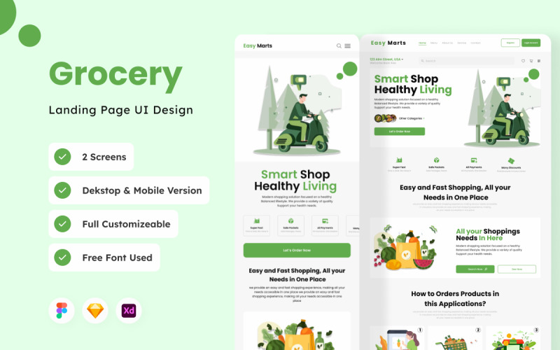 Easy Marts - Grocery Landing Page